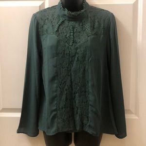 Green Lace Blouse